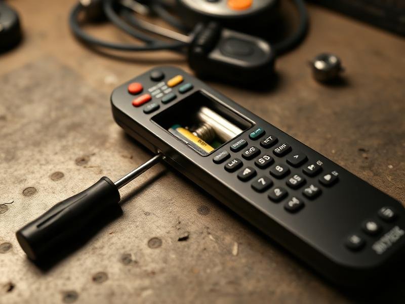 Remote / Sensor Problems — television being checked by a repair technician